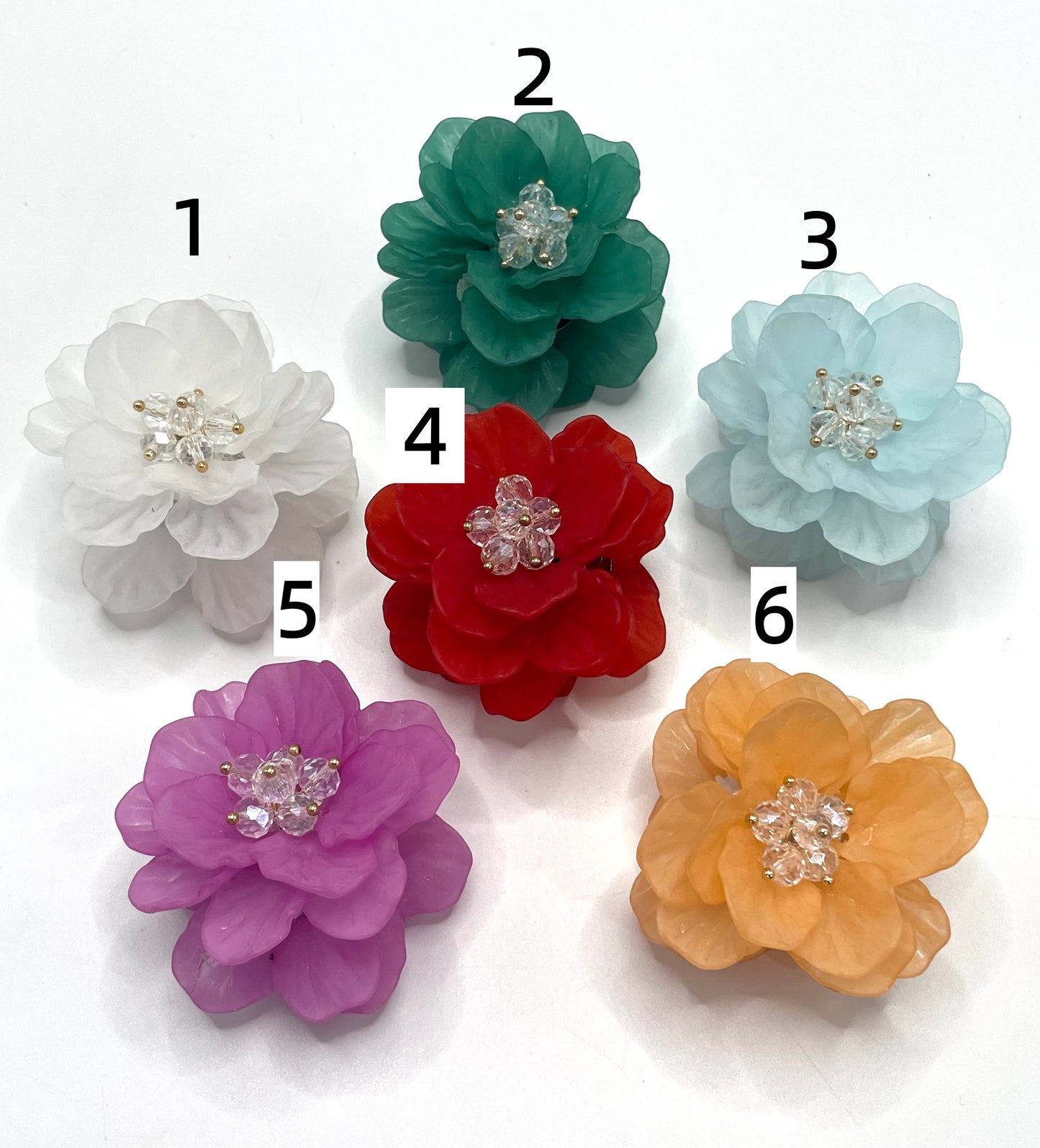 Weaving flowers Lace flowers Crystal flower bud Colored ribbon petals Random Mix
