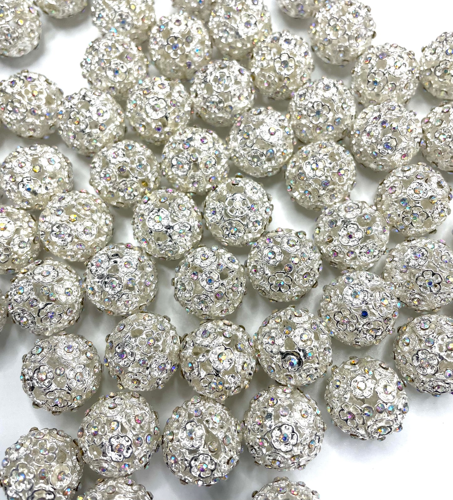 Fancy metal bead hollow flower metal bead