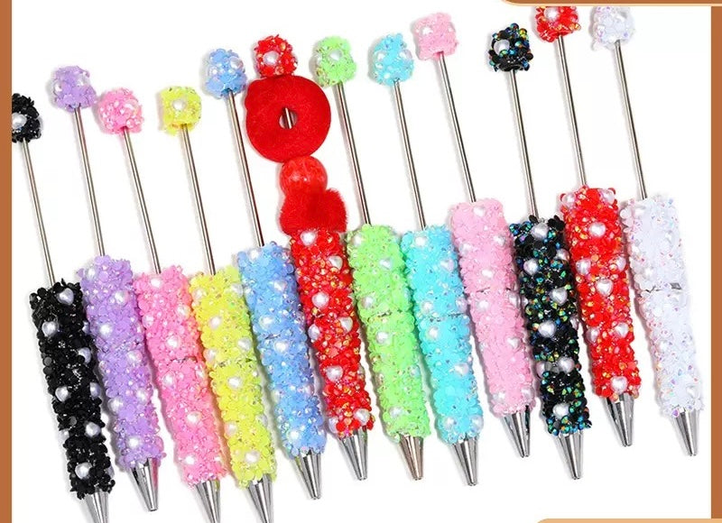 diy beaded beadable beady fancy sequined pen ornaments with pearl