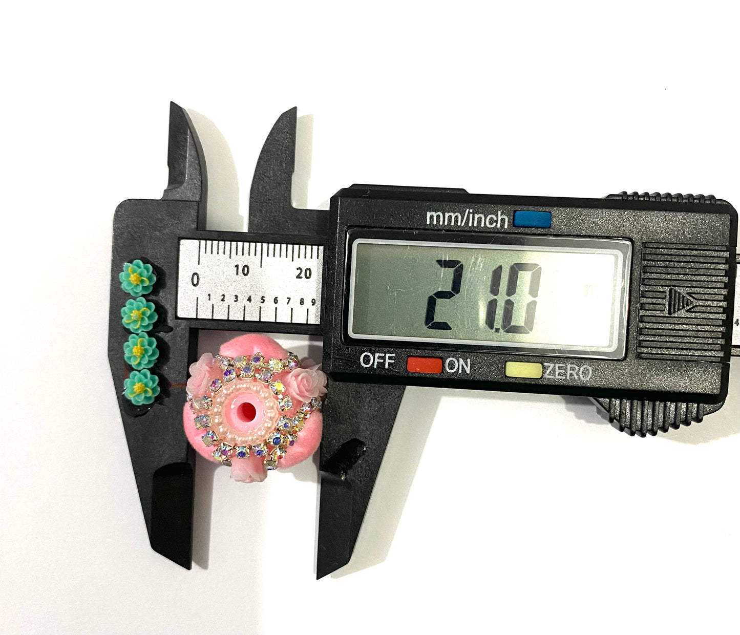 beaded beadable fancy heart bead Fuzzy heart With flower bead rhinestone chain pearl valentine