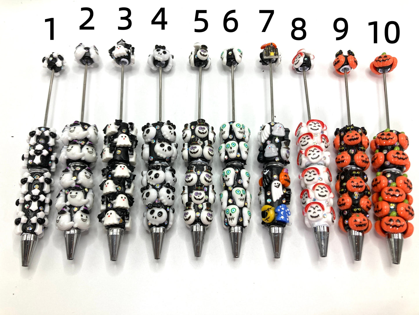 Halloween Series Ghost Pumpkin Skull head Horror Series DIY Halloween beading pen personalized bead pen Halloween Random Mix