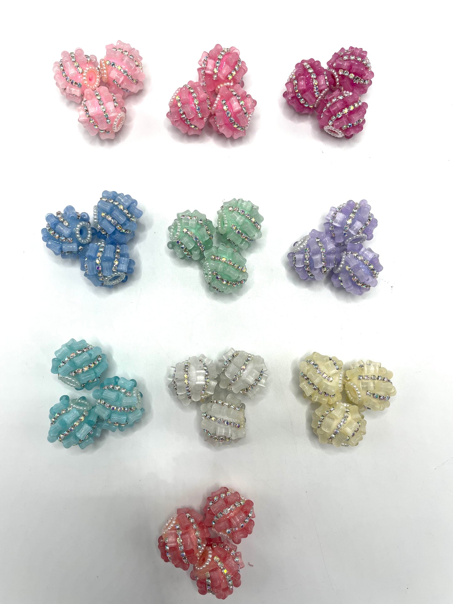 Fancy Beads Acrylic beads Bamboo joint Chain glitter Pearl gasket irregular shape 20 mm to 21 mm