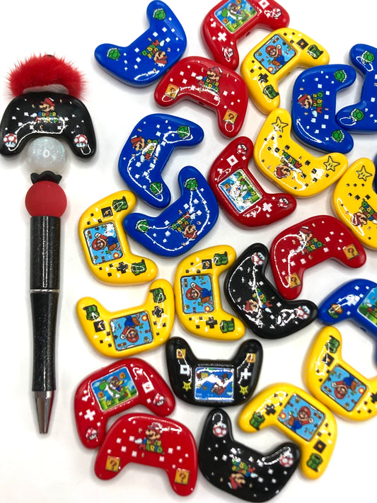 Acrylic beads Sound game controller beads Super Mario 39mm Random Mix