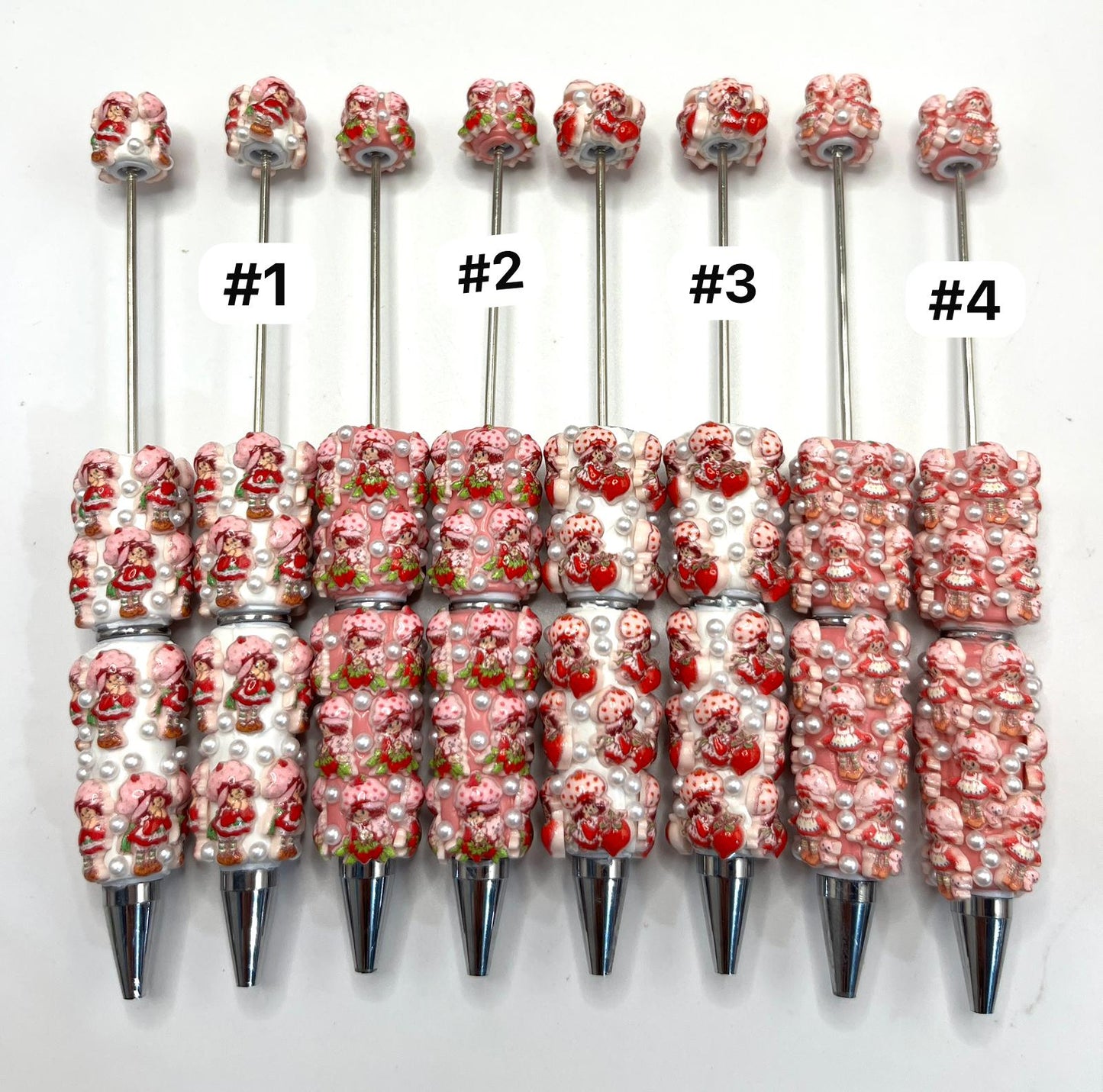 diy fancy pen with strawberry girl