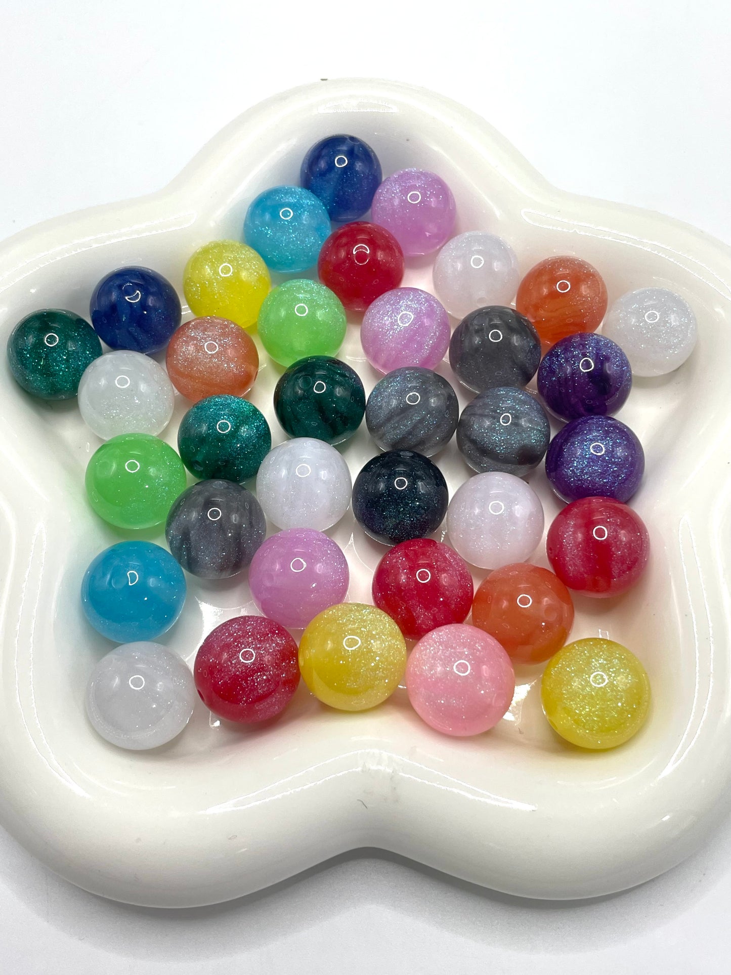 acrylic glitter Lava beads Translucent acrylic beads 20mm