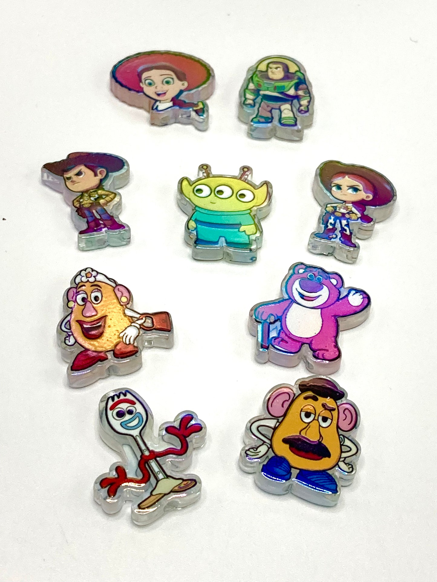 Acrylic UV beads Red handprint Skull head Little bear head Toy Story Acrylic cartoon beading beads