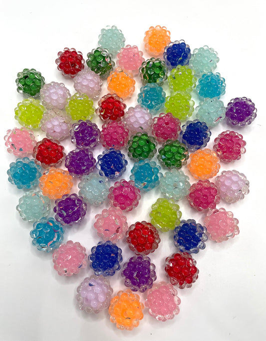 acrylic beads diy beaded bubble bead jelly beads 20-22mm ,random mix