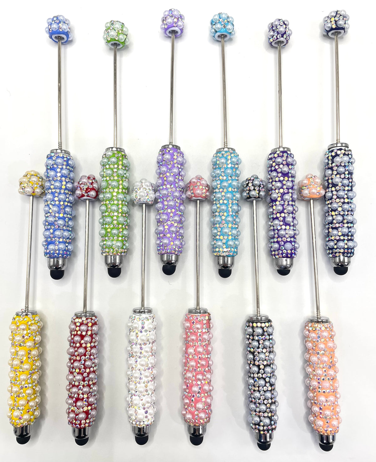 diy beaded beadable pearl stylus pen