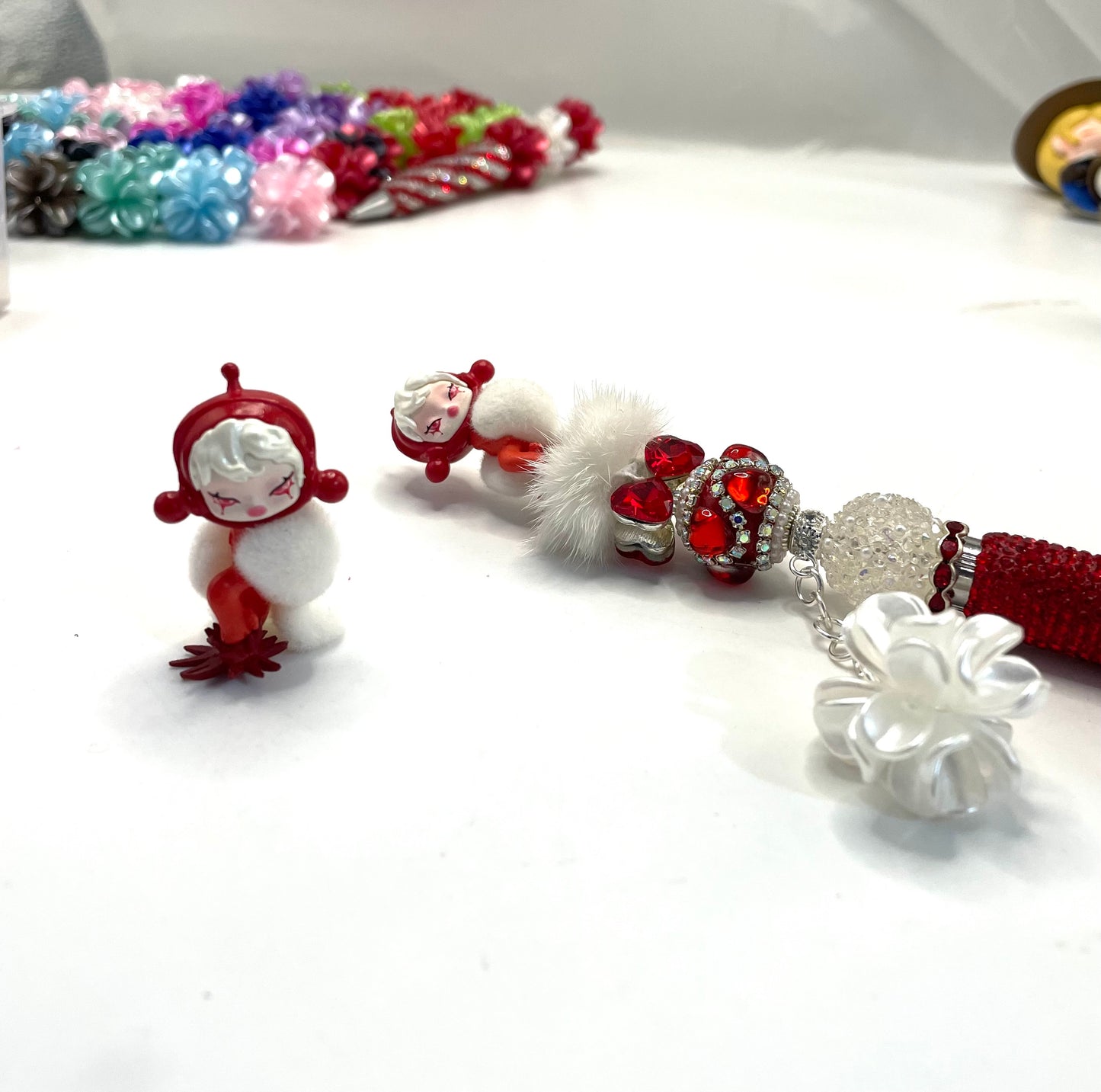 diy pen topper with sp doll skull panda figure character