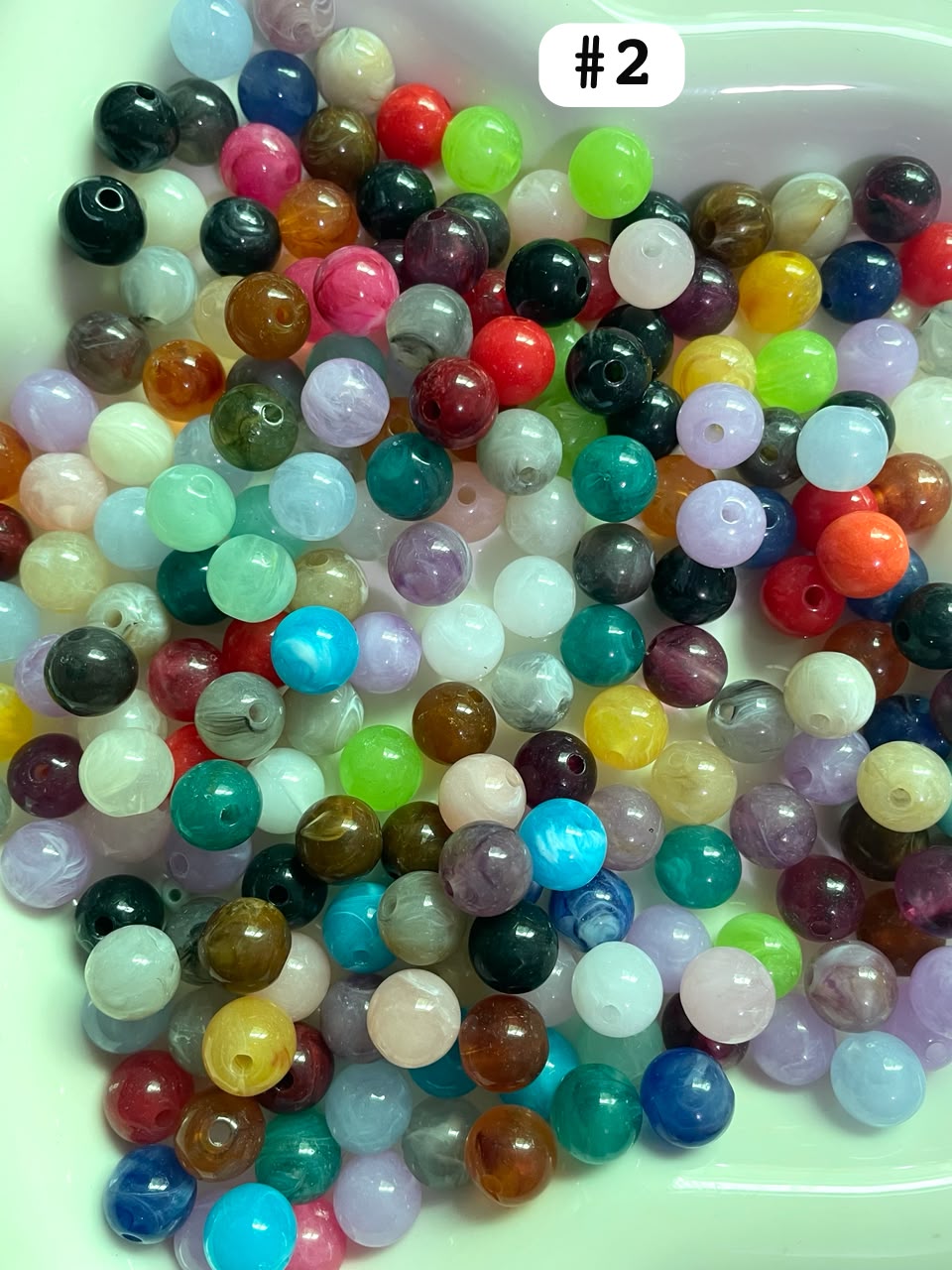 Acrylic beads Various styles and types of beads 7mm-10mm