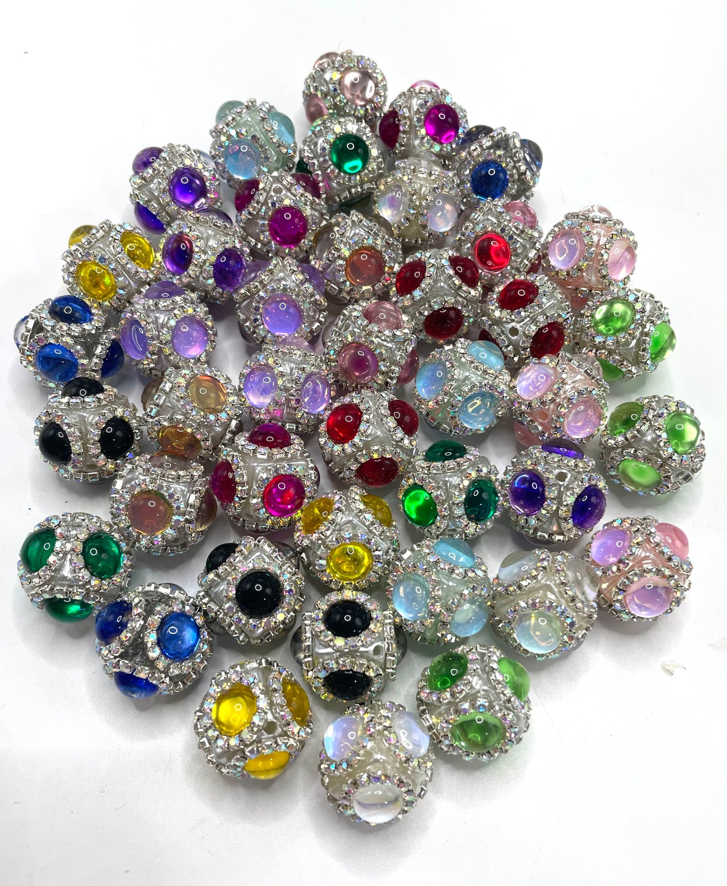 Fancy Beads Bubble Chain beads Colorful circles mirror Beads Random Mix 20mm