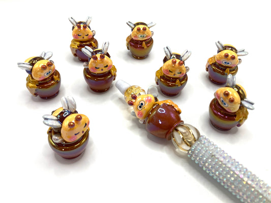 Acrylic beads Bee Beads Honey jar Honey Separable and combinable beads 16mm-23mm Random Mix