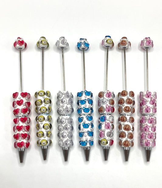 DIY Bead Pen Emotion sticker pen Rabbit Little Bear Heart Sloth Cute Bead-Pen Random Mix
