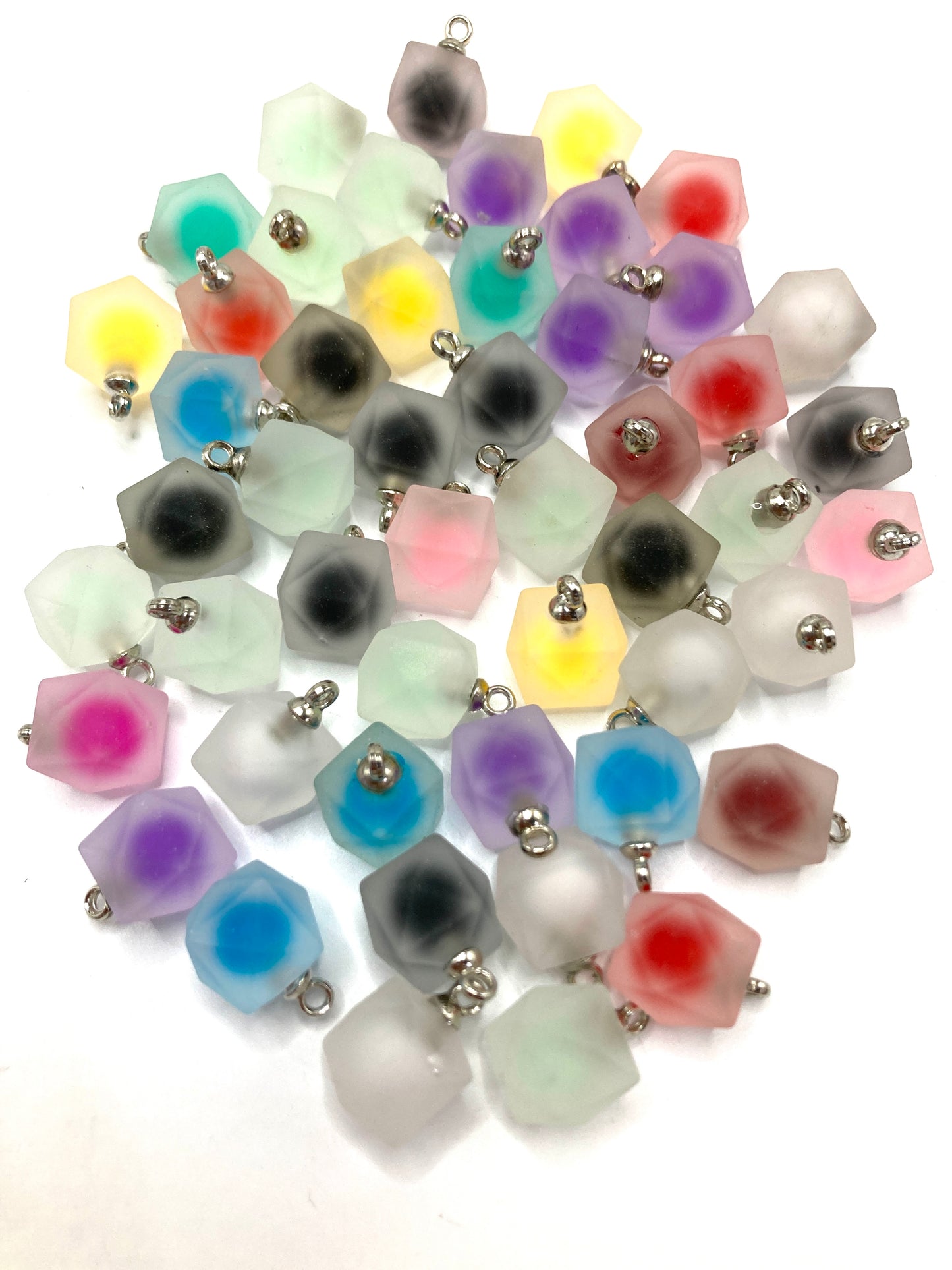 Acrylic pendant Middle layer sandwich Double-layer Sugar Heart Random Mix 16mm