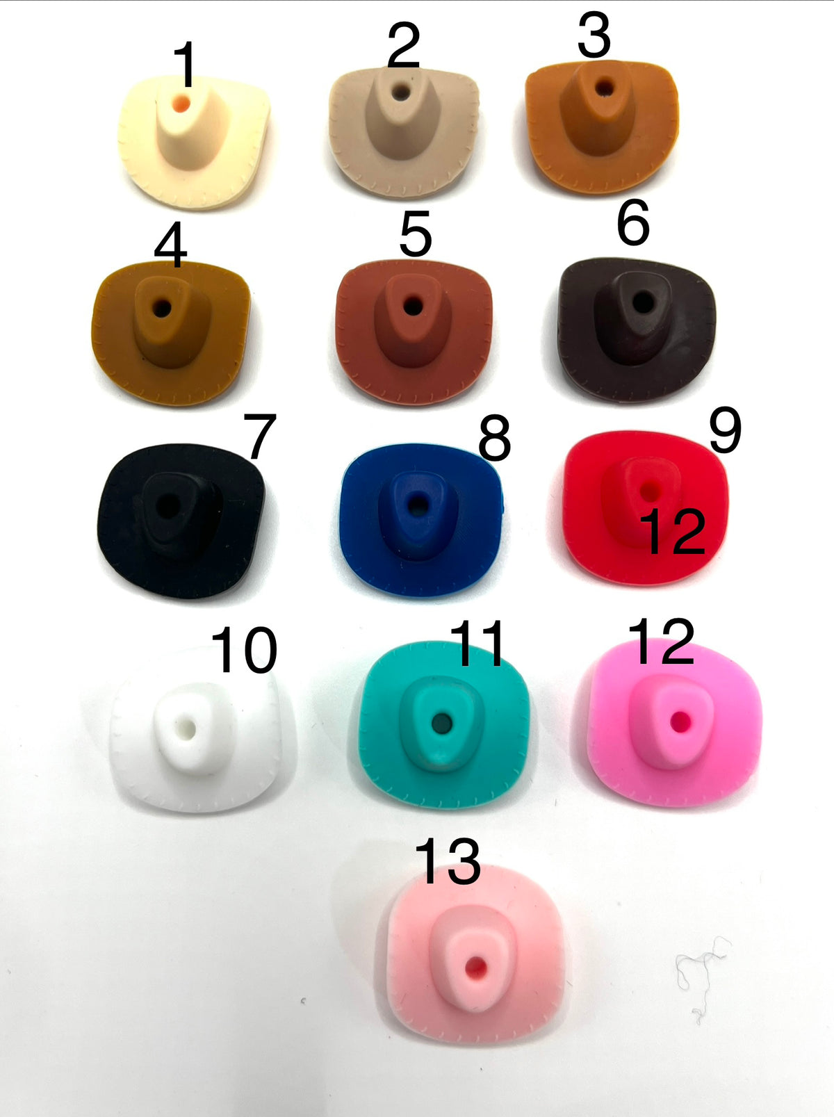 Beaded beadable silicone cow boy cap hat focal 3D model Silicone beads Cowboy hat beads Desert style
