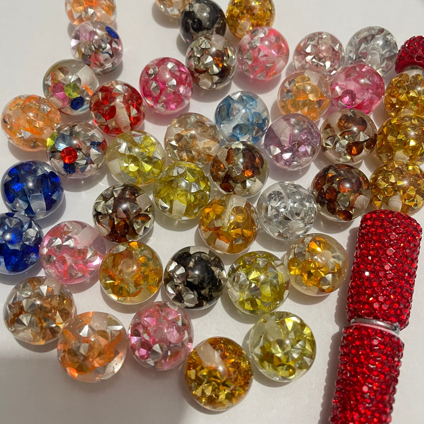 16mm acrylic beads diamond bead Christmas bead