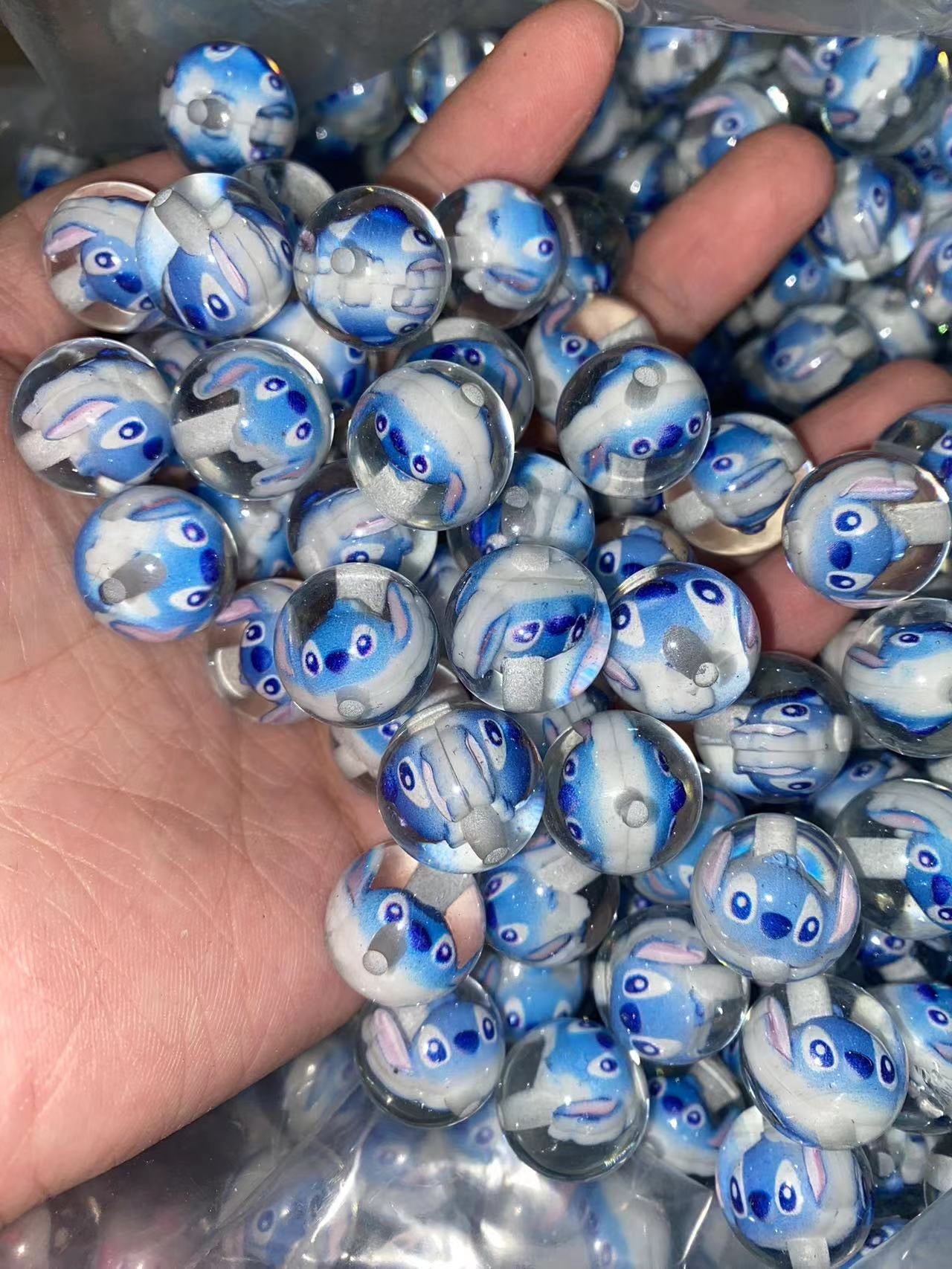 16mm acrylic bead with character