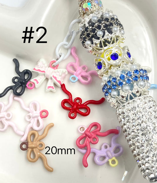 charm Sunflower bow Alloy metal pendant DIY accessories Earrings