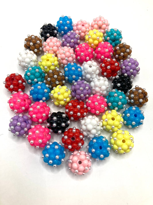 Acrylic beads Bubble pearls Bubble acrylic beads Random Mix