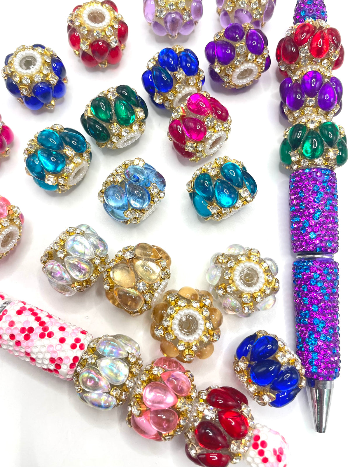 gold chian fancy beads bubble fancy beads