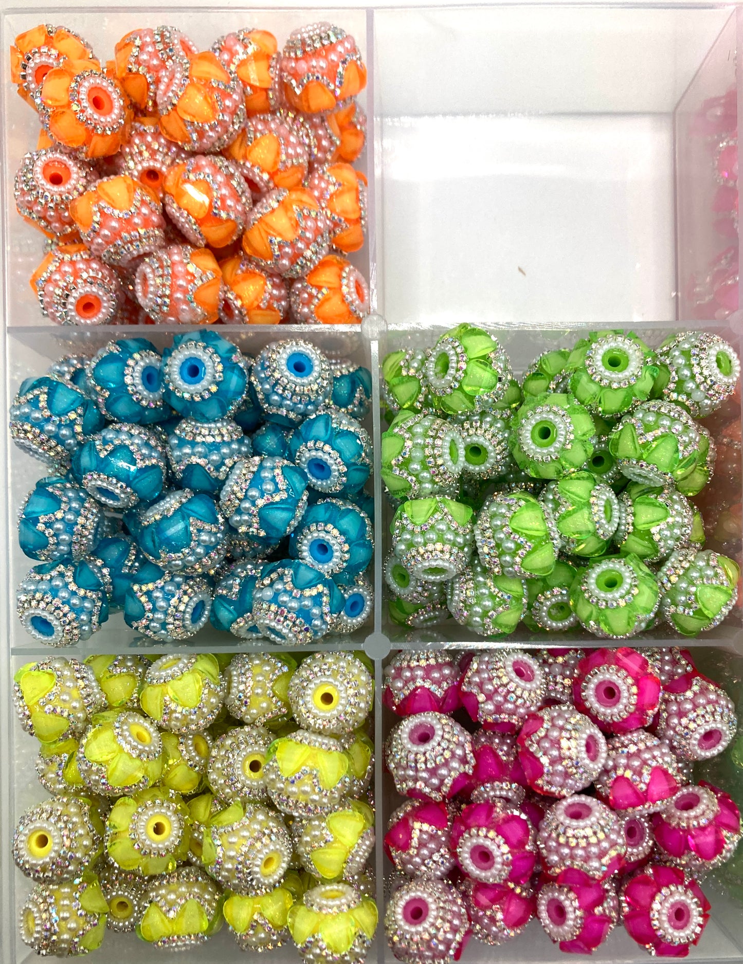 Fancy Beads Acrylic Heart Chain beads Dopamine coloration Neon color 21mm Lantern beads Random Mix