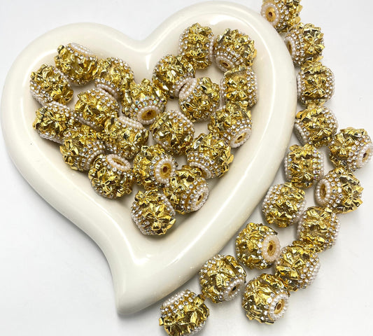 diy beaded beadable golden silver bow beads rose flower beads heart butterfly fancy beads