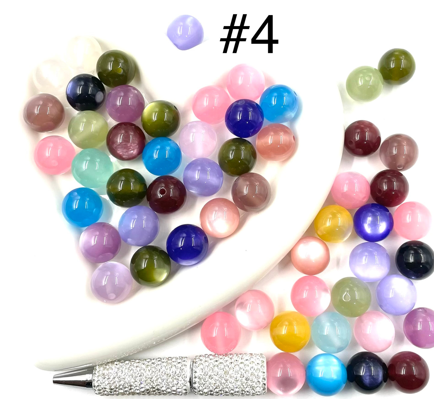 Acrylic beads glitter Shimmering luster Lava beads Cat's eye beads Various styles and types of beads 16mm