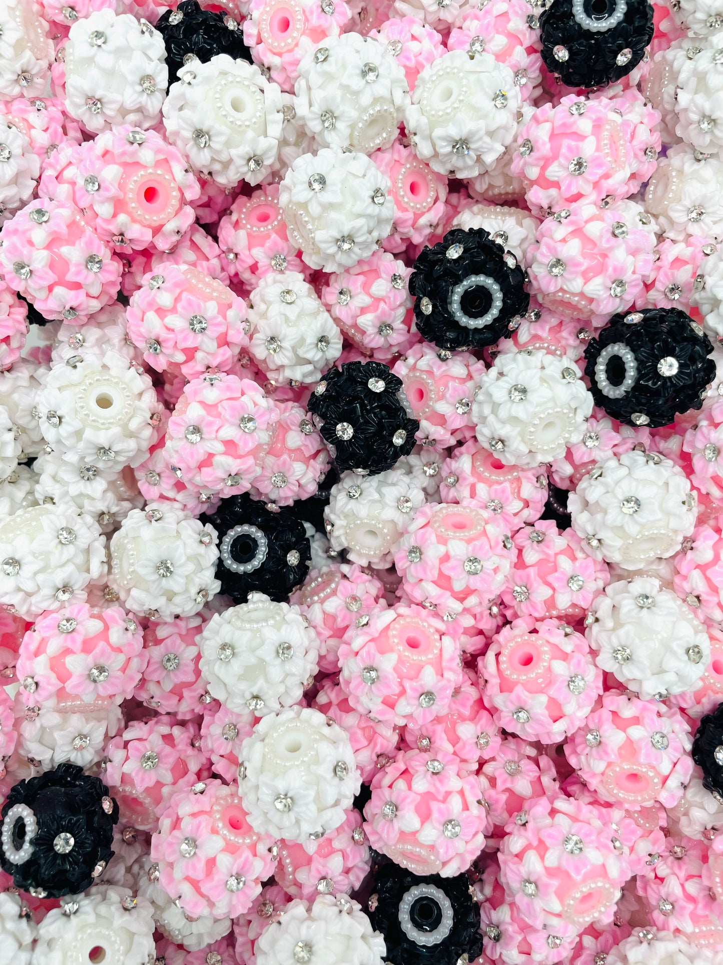 Flower beads Water droplet-shaped flower petal Pearl gasket Random Mix 20mm