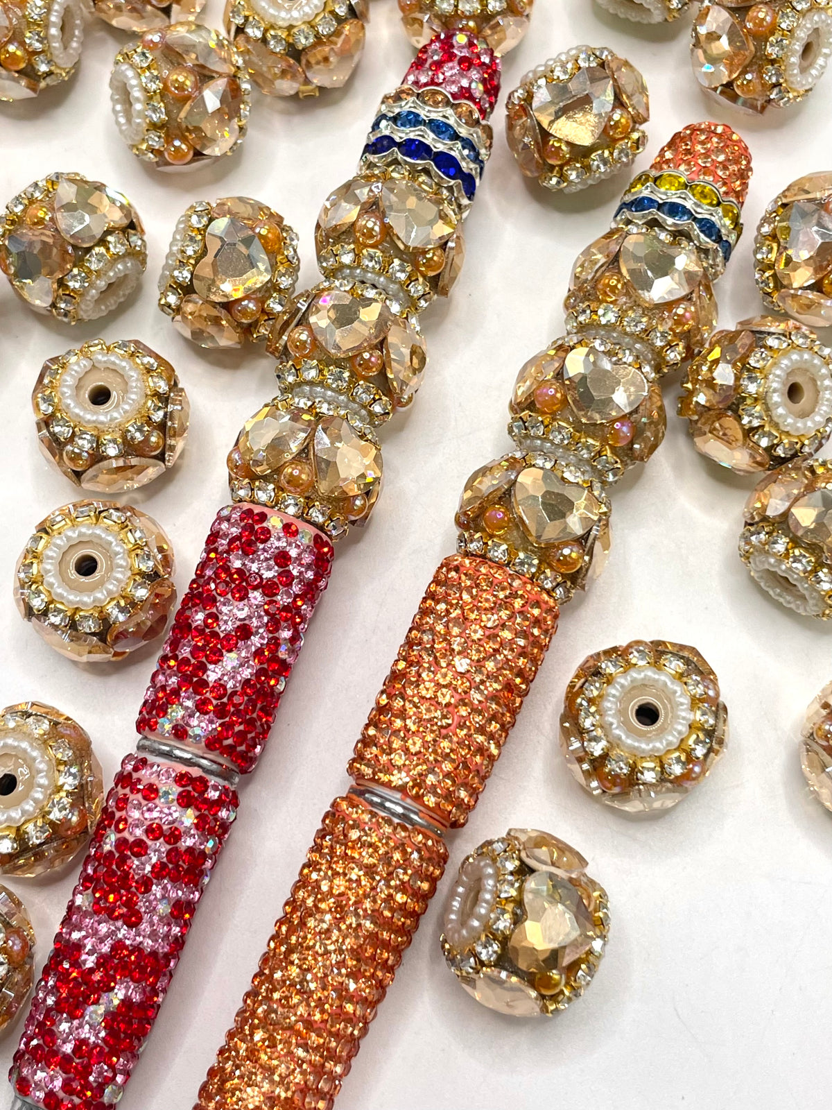 marble lantern beads witn metal chain fancy beads
