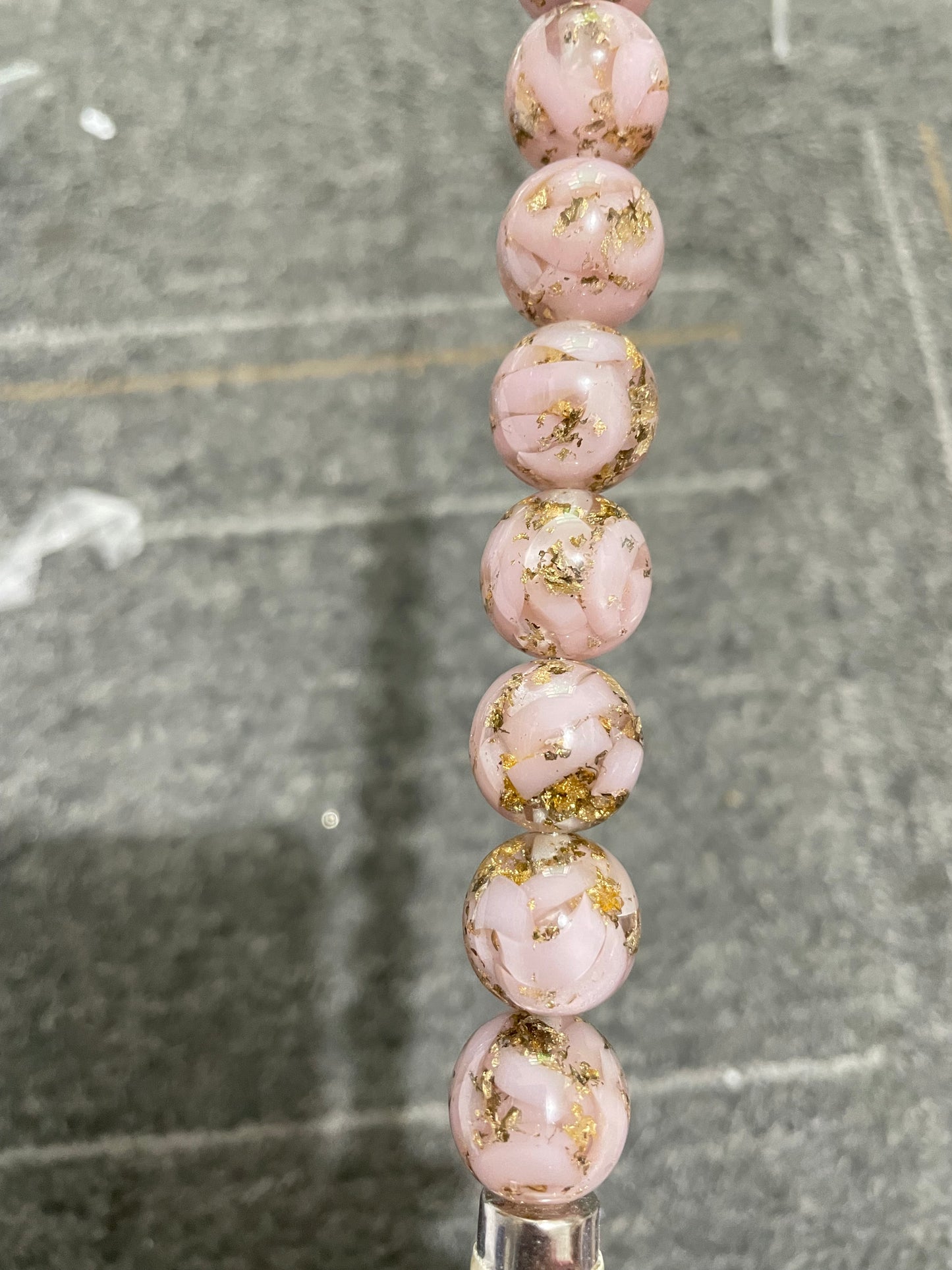 acrylic Gold leaf Moon multicolour Bead Random Mix 16mm
