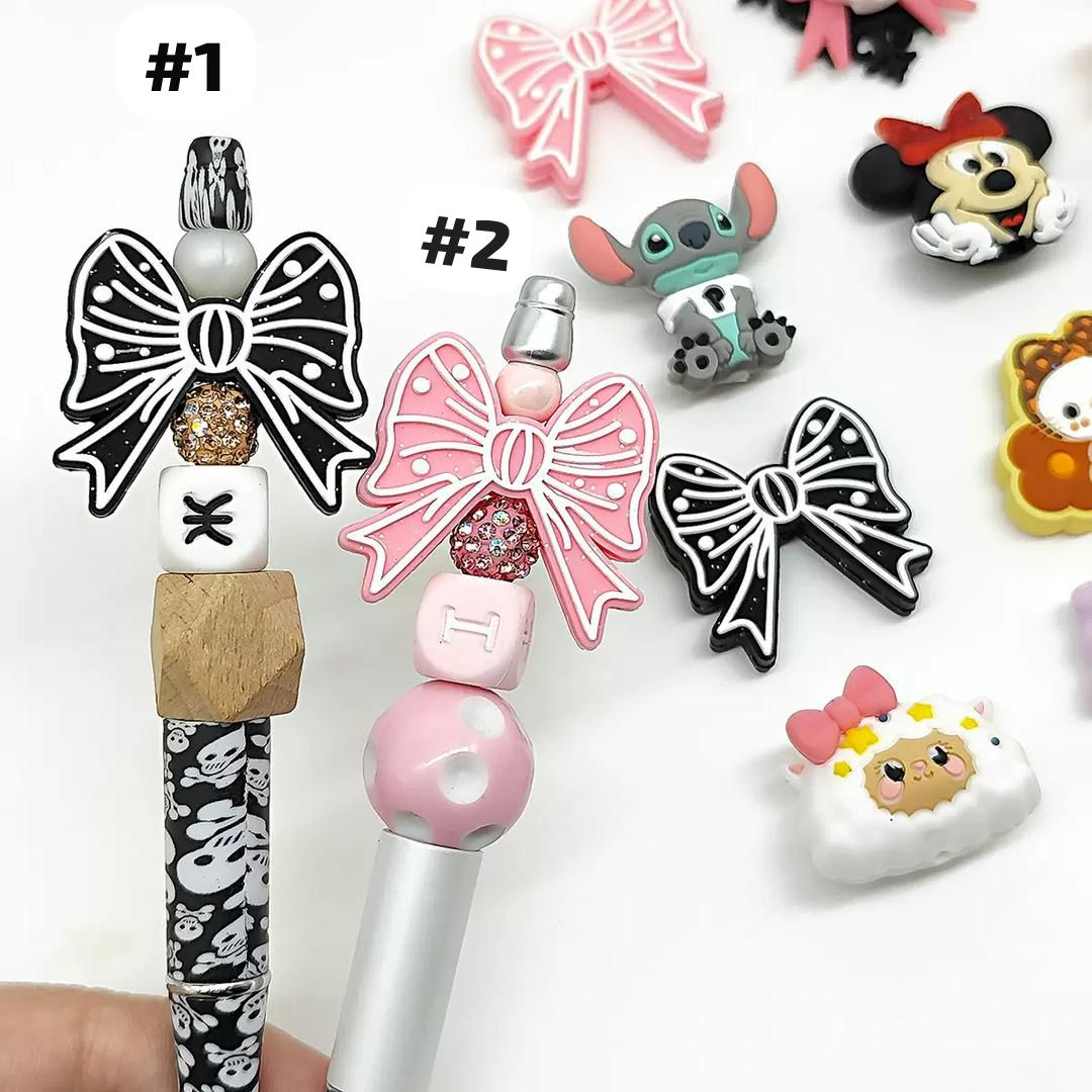 diy beads beaded beadable silicone focal bow