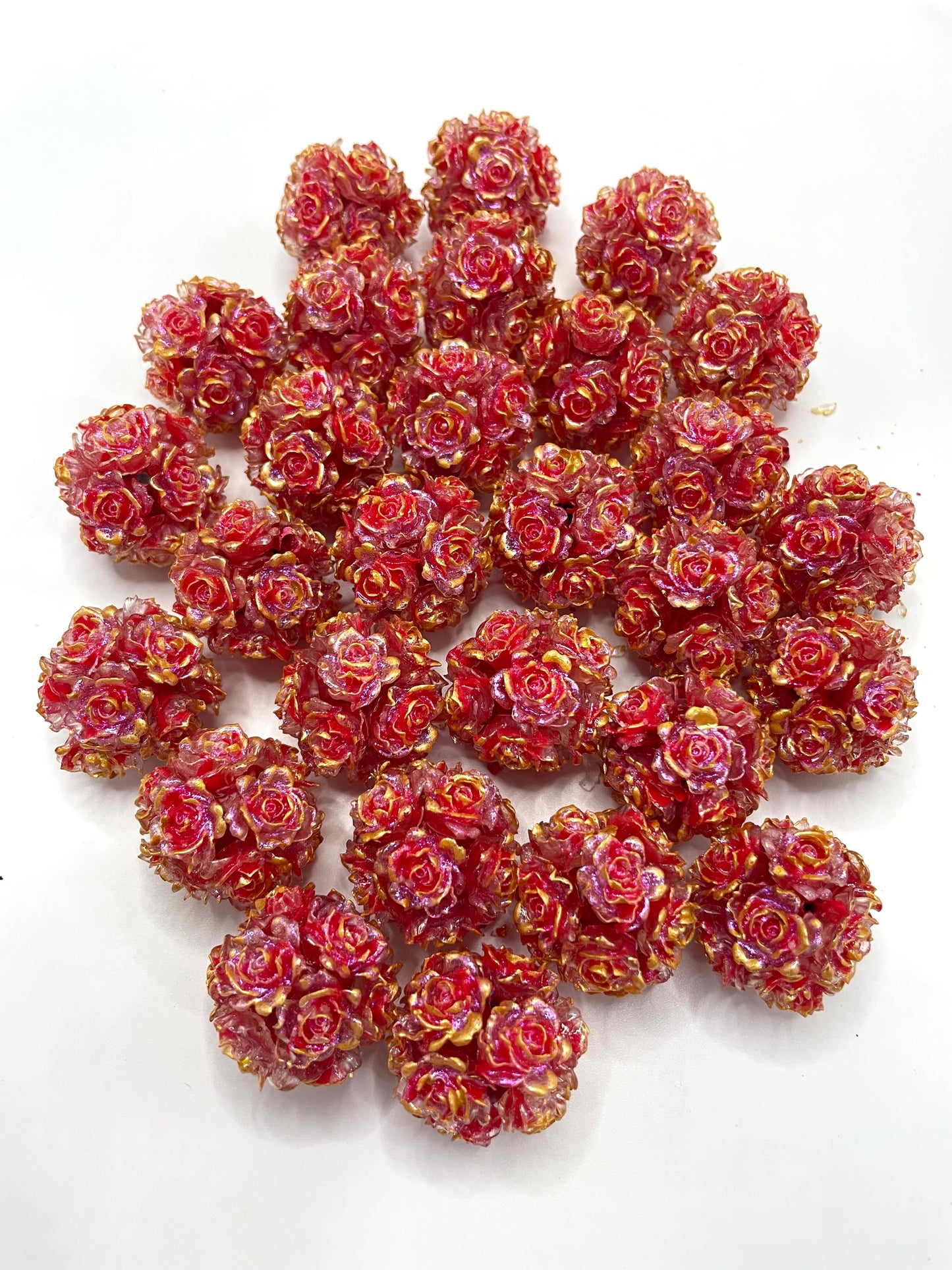 Various styles of flower beads Promotional edition Rose flower Random Mix