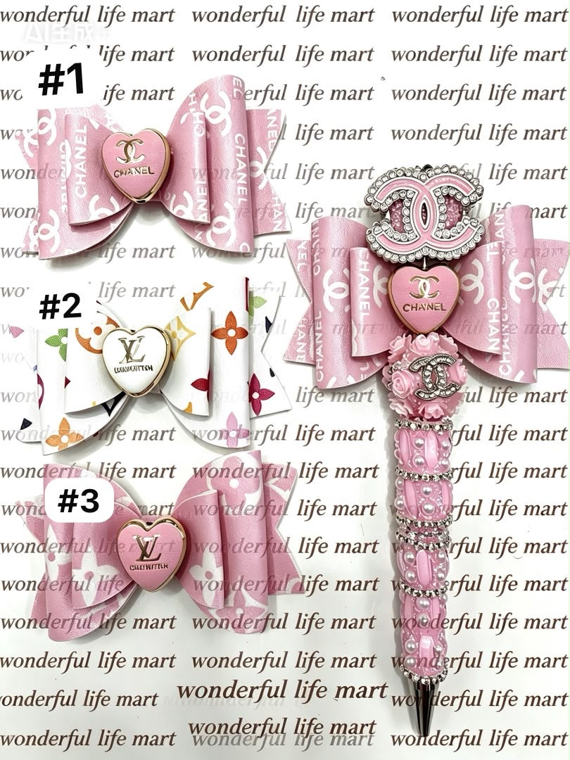 DIY beadable beaded fancy design beads bow beads L house CC beads  ,pink color white color