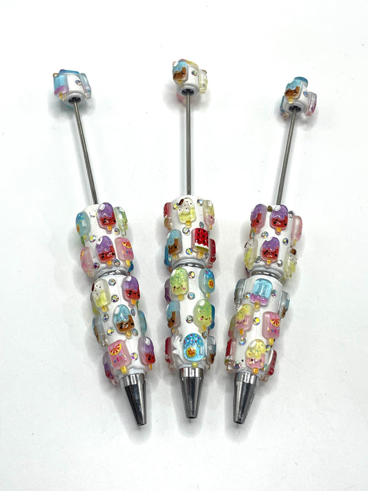 DIY Ceramic Clay Cartoon Bead  summer Ice cream Ice lolly Ice cream stick Random Mix