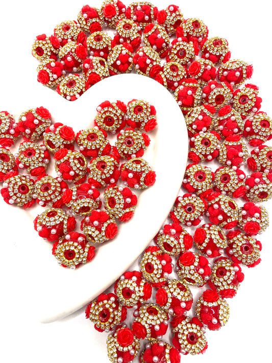 fancy rose flower beaded beadable beads