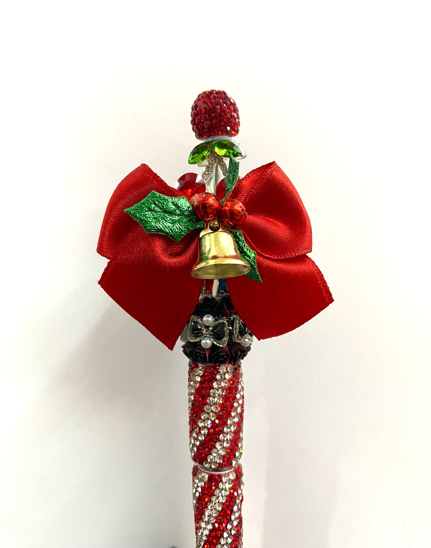 acrylic beads diy with Christmas bow and pearl and house christmas tree bell,colorful,random mix