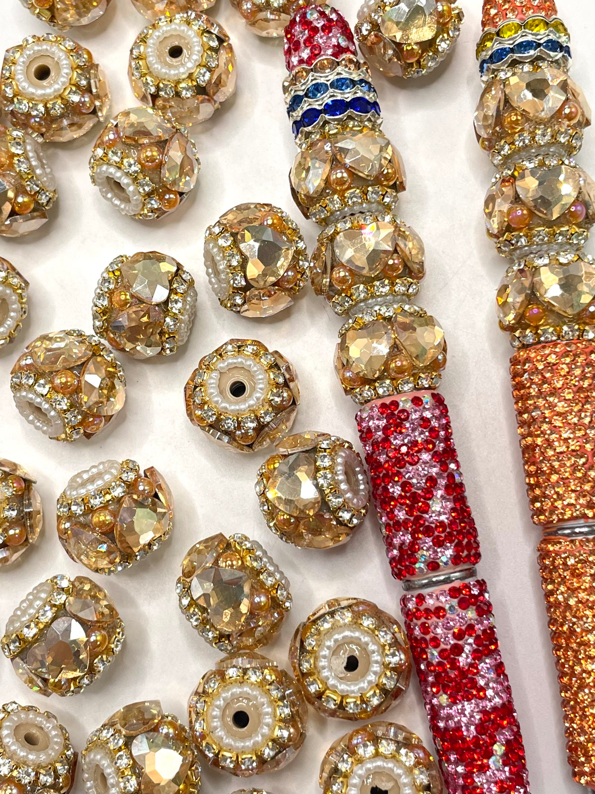 marble lantern beads witn metal chain fancy beads