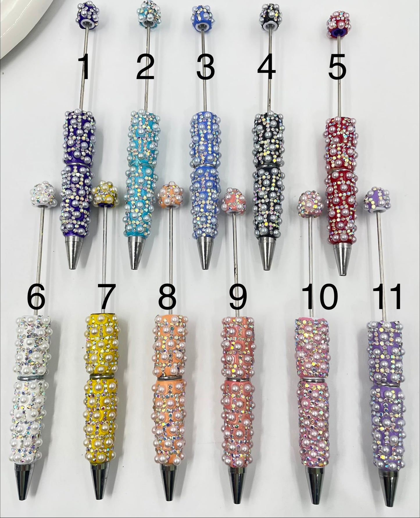 Clay Pearl Pen Rhinestone Colored clay pearl pen Clay bubble pen
