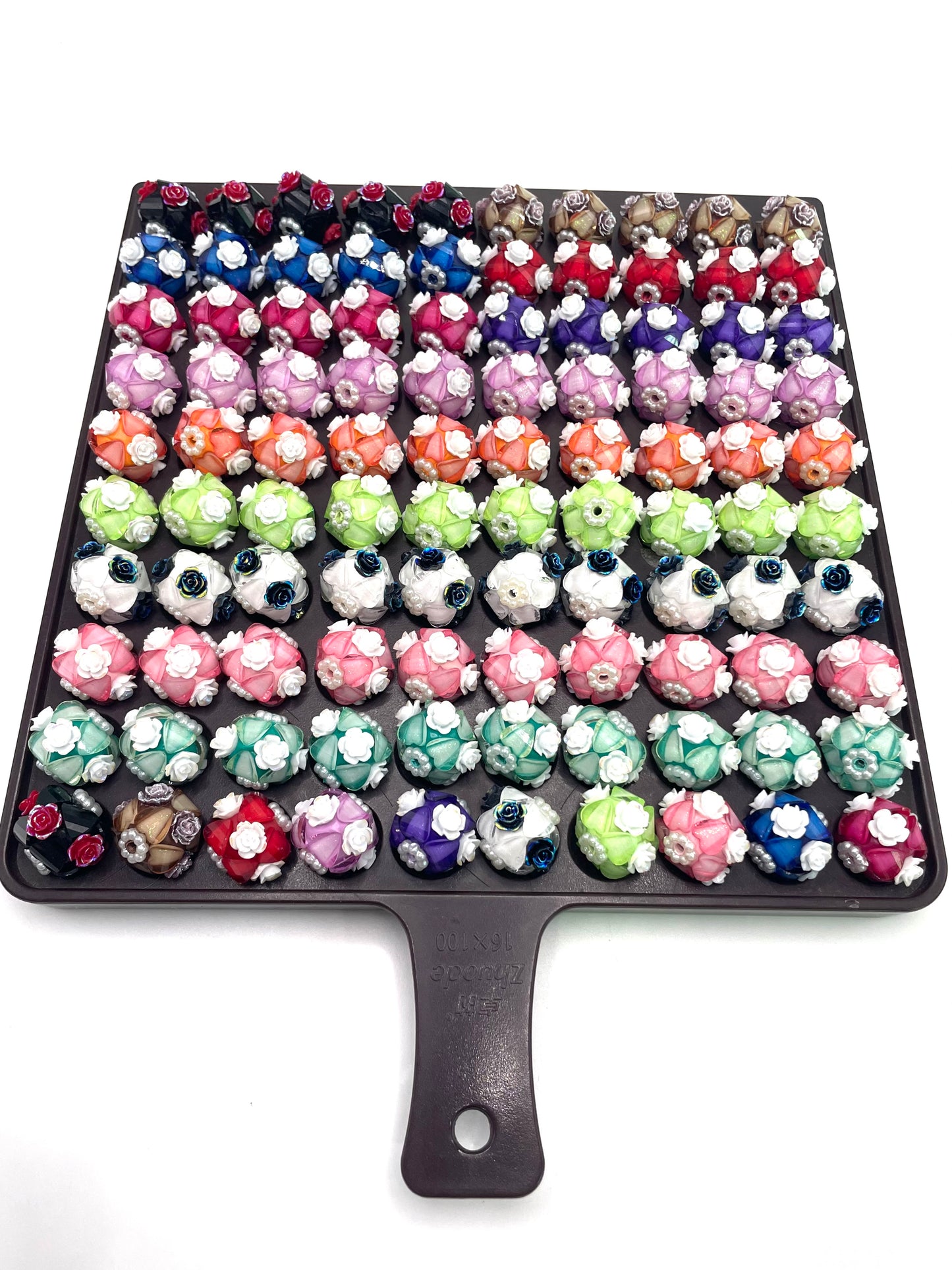 Clay beads Pumpkin beads Transparent acrylic Heart Flower Beads Pearl gasket and rhinestones Flower beads
