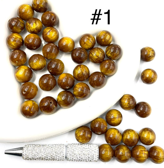 Acrylic beads glitter Shimmering luster Lava beads Cat's eye beads Various styles and types of beads 16mm