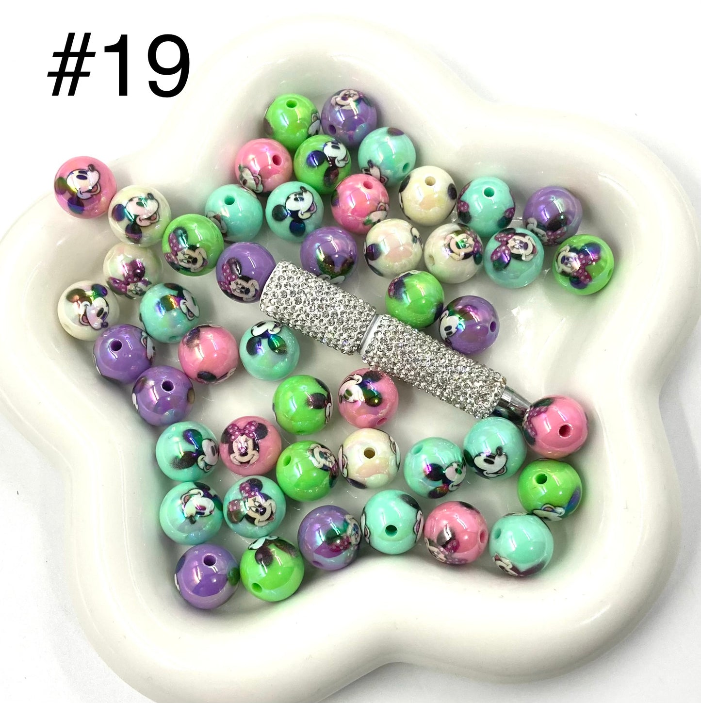 Acrylic Beads Collection Various styles Beads Cute cartoon print Beads 16mm