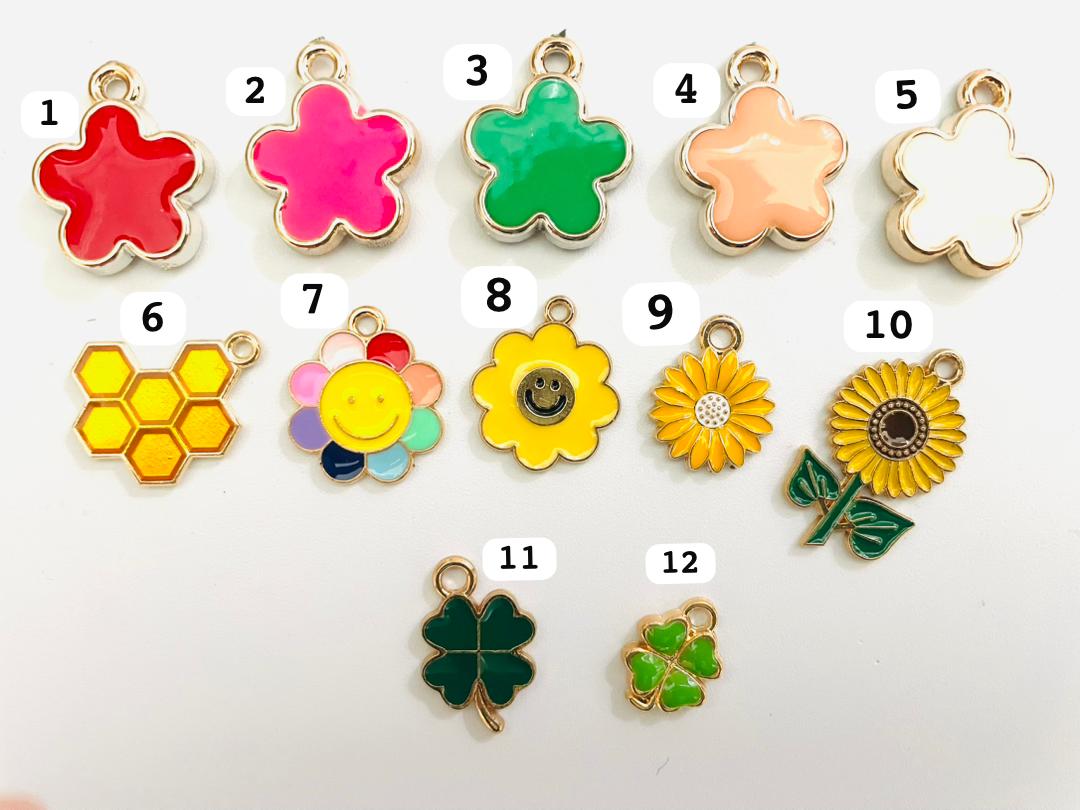 Pendant Metal Alloy Flower Sunflower DIY hanging accessories Random Mix
