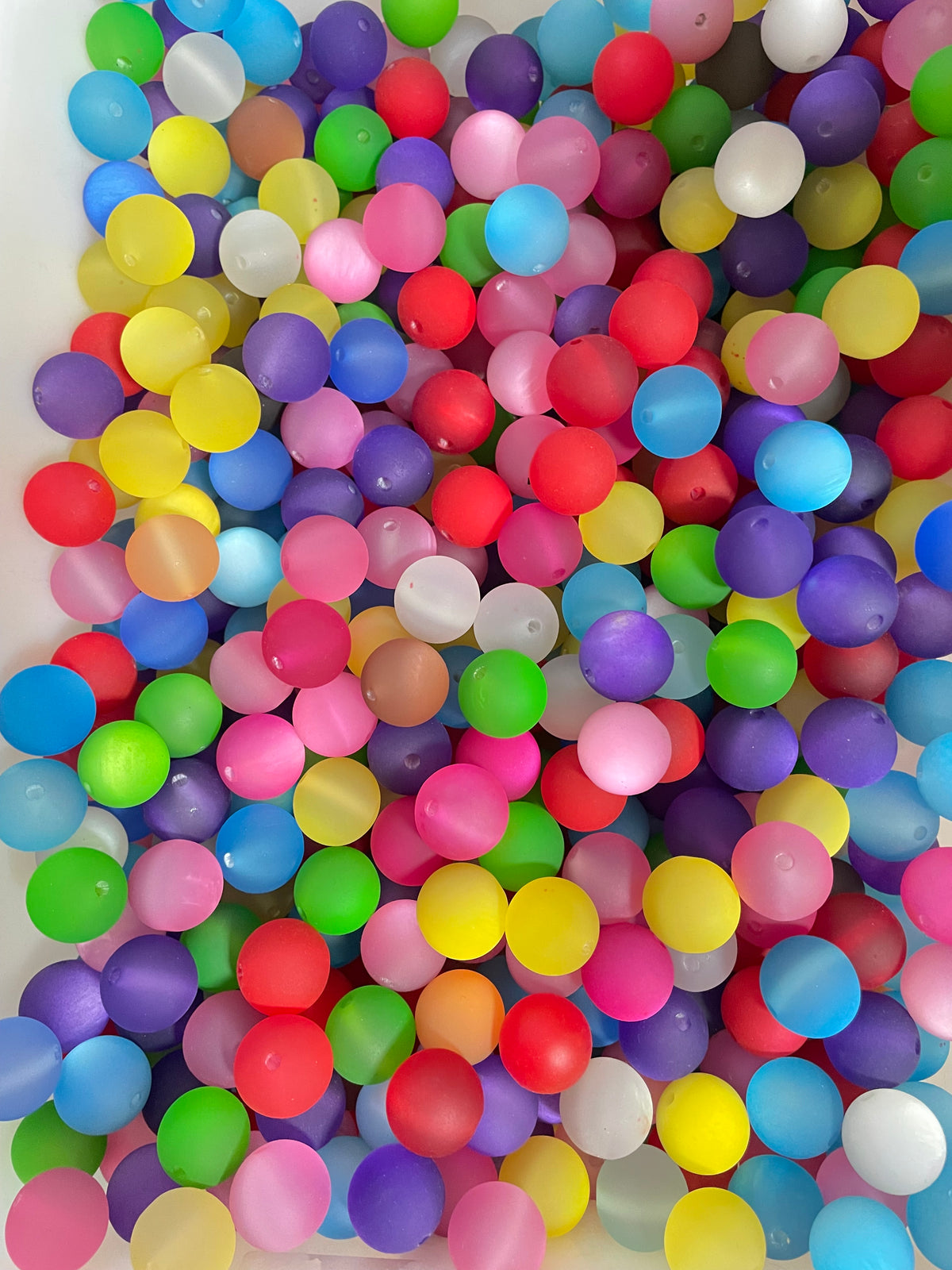acrylic scrub cat eye beads Chroma Matt Bead 20mm Random Mix
