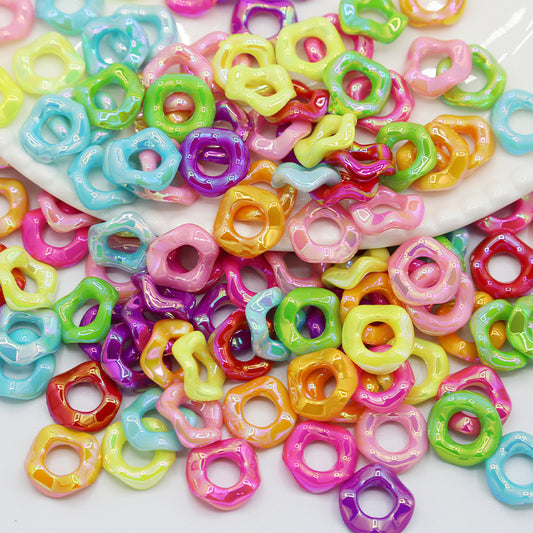 glossy solid color neon uv wavy spacer wave spacer plastic UV color neon uv  color mix 15mm