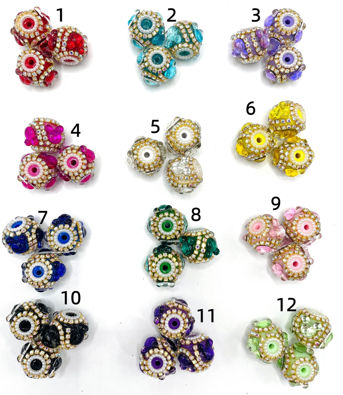 Fancy Beads Mickie Head Chain Pearl gasket Acrylic beads 19mm Random Mix