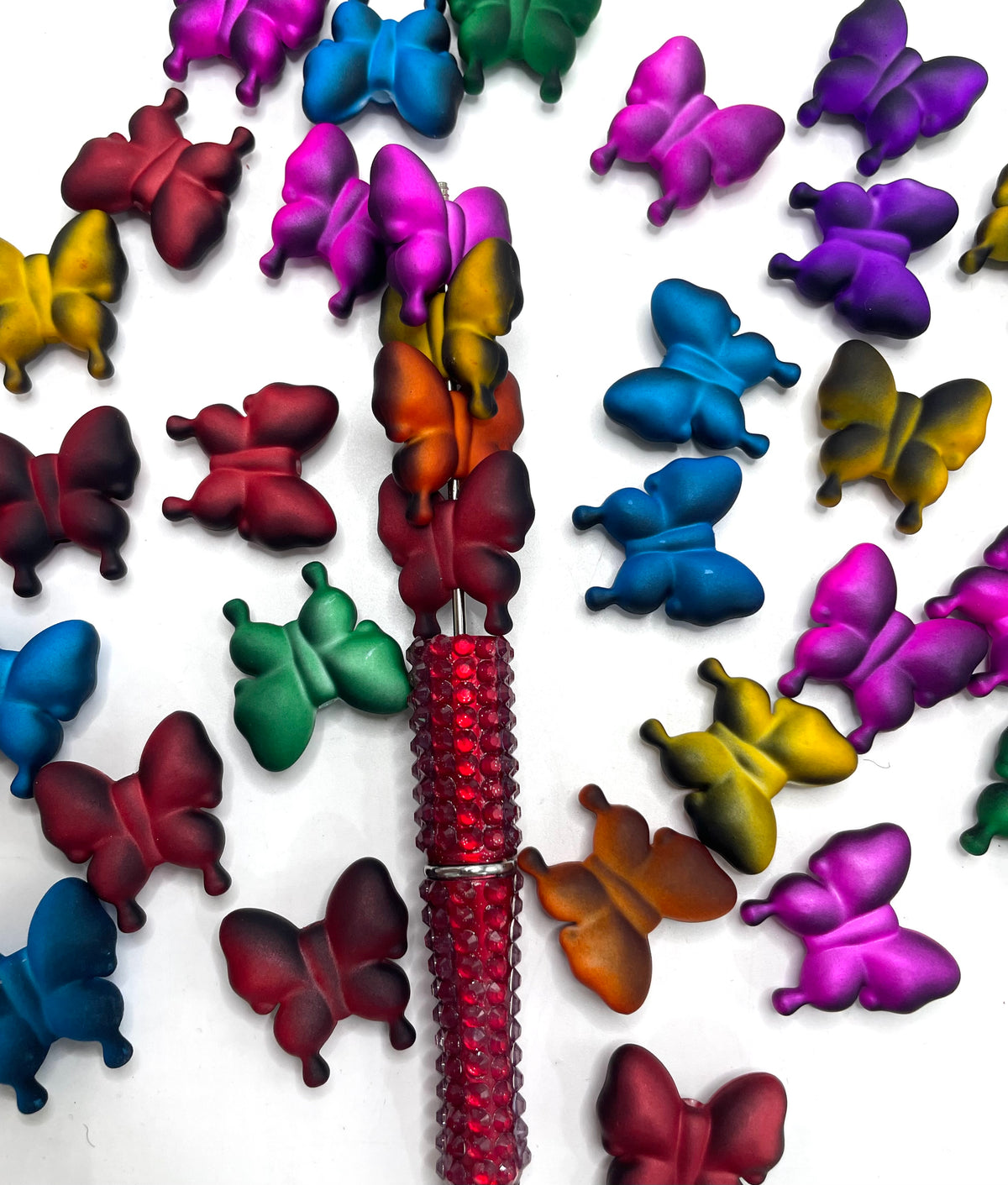butterfly beads matte color butterfly