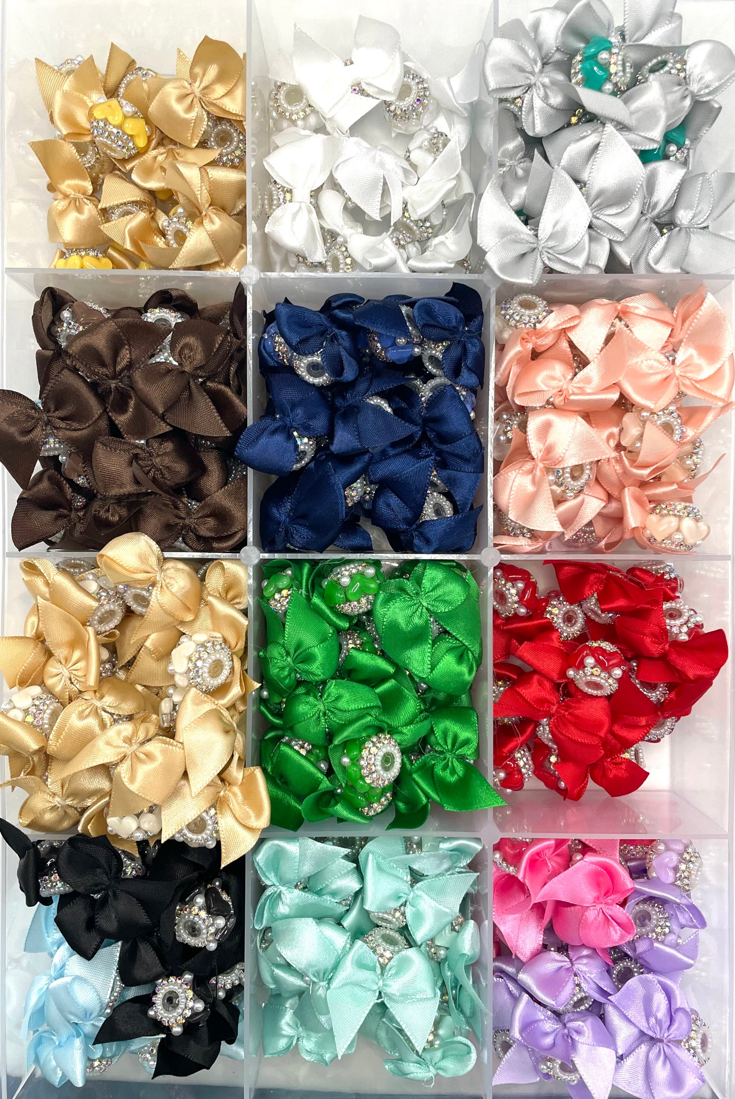 Acrylic beads Love-themed bowknot textile bow acrylic beaded necklace Random Mix