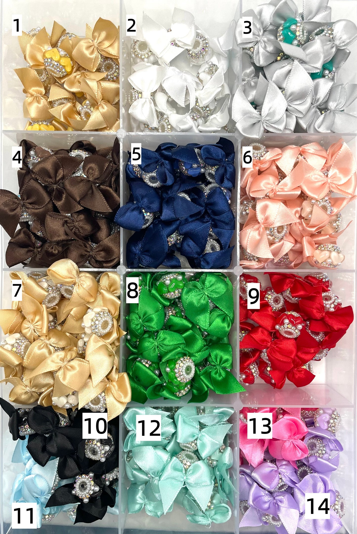 Acrylic beads Love-themed bowknot textile bow acrylic beaded necklace Random Mix