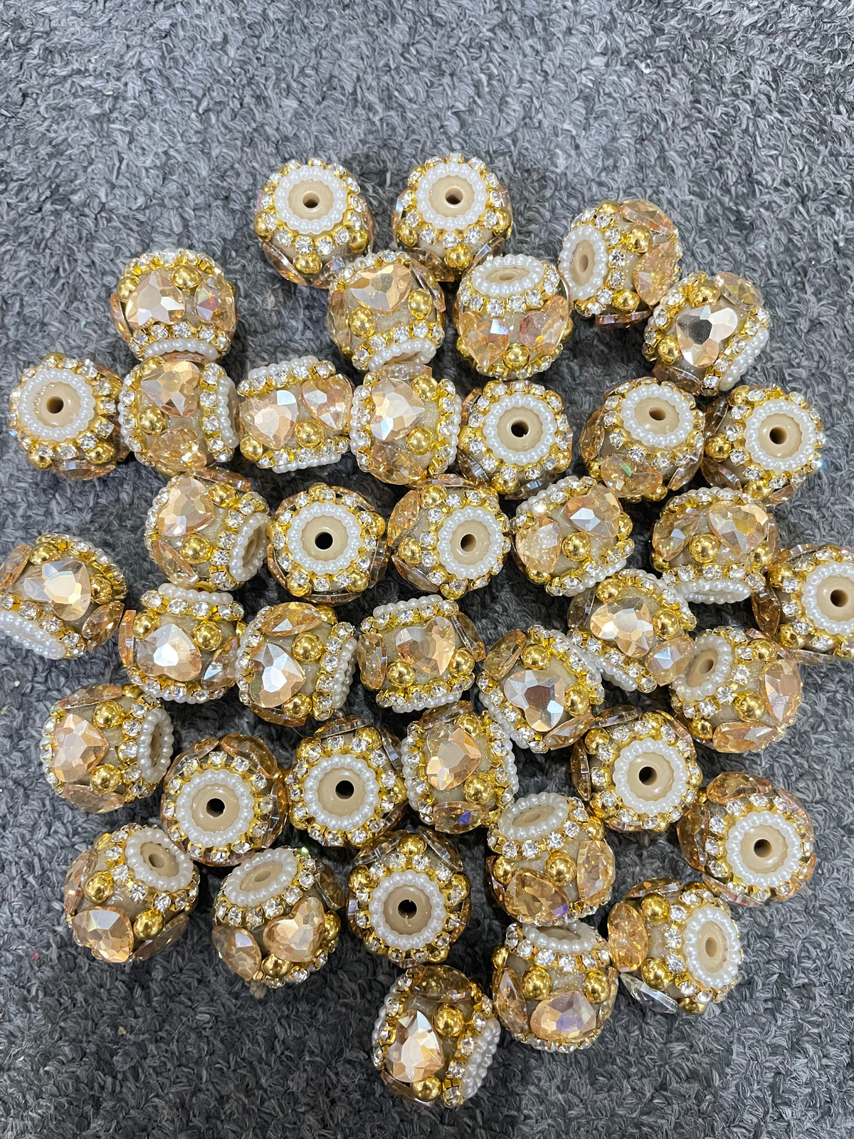 marble lantern beads witn metal chain fancy beads