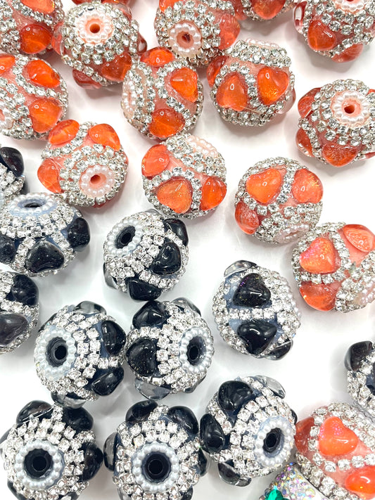 Fancy Beads Halloween Series Heart Chain and pearl gasket Random Mix